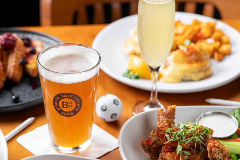 Food and drinks at a table